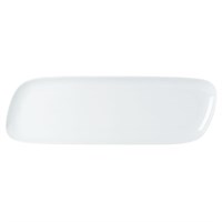 Oblong Plate Perspective White 45 x 16cm