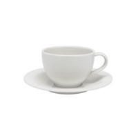 Fine White China Curved Cup 30cl