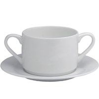 Fine White China Soup Cup 22cl
