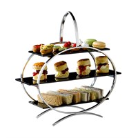 Stainless Steel Cake Stand and Acrylic Inserts 40c