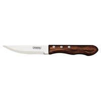 25cm 3 Stud Wooden Handle Jumbo Steak Knife
