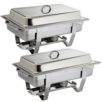 Twin Pack Stainless Steel Chafing Dish 8.5L