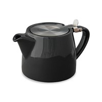 Black Teapot With Metal Lid 51cl (18oz)