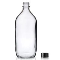 Clear Glass Winchester Bottle With Poly Cap 1L
