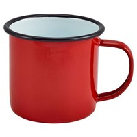 Enamelware Mug Red 8cm   36cl 12.5oz