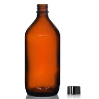 Amber Glass Bottle With Polycone Cap 1L