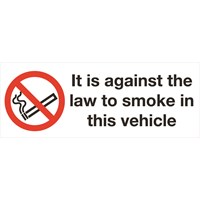 No Smoking In Vehicle Sign