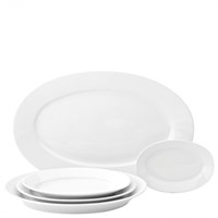 Oval Plate Rimme White 20 x 13cm