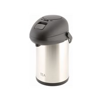 Tea Inscribed S/S Vacuum Pump Pot 2.5L