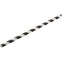 Straw Paper Stripe Black 20cm 6mm D