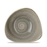 Triangular Bowl Stonecast Grey 23.5cm