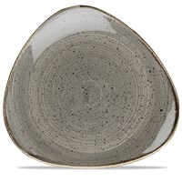 Triangle Grey Stonecast  Plate 30.5cm 12in