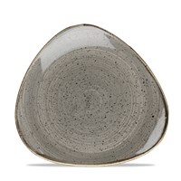 Triangular Plate Stonecast Grey 19.2cm