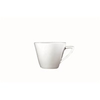 Cup White Modern Angled Handled 22cl