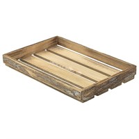 Wooden Crate Dark Rustic 35x23x4cm