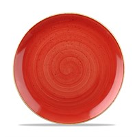 Berry Red Stonecast Coupe Plate 26cm (10.5'')