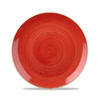 Berry Red Stonecast Coupe Plate 24cm (9.75'')