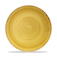 Mustard Seed Yellow Stonecast Coupe Plate 26cm (10.5'')