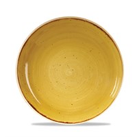 Mustard Seed Yellow Stonecast Coupe Plate 24cm (9.75'')