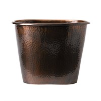 Wine Bucket Hammered Copper Oval 23 x 27 x 23cm