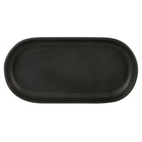Oval Tray Rustico Carbon Black 30 x 15cm