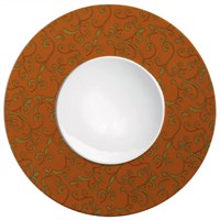 Plate Flat Exquisite Decorative Rim 34cm