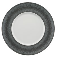 Plate Flat Fancy Grey Rim Roun 32cm