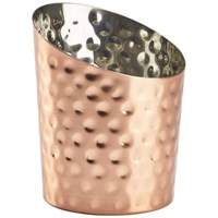 Copper Plated Hammered Angled Cone 9.5 x 11.6cm (Dia x H)