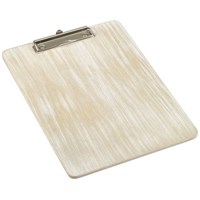 Wooden Menu Clipboard White Wash A4