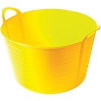Bucket Plastic Flexi Yellow Rhino Tub 75L