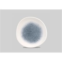 Roun Plate Organic Raku Topaz Blue 21cm 8.25in