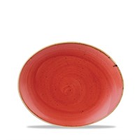 Plate Oval Stonecast Berry 7.75in