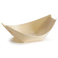 Disposable Serving Pieces Small Wood Boat Natural 9x5cm 30ml
