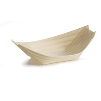 Serving Boat Disposable Wood 12 x 5cm
