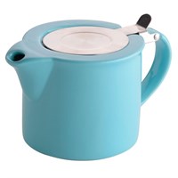 Teapot Blue With Metal Lid 55cl BIA