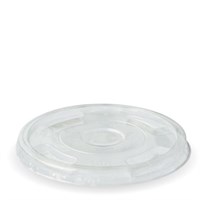 Flat Lid with Hole PLA Clear 96mm
