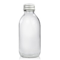 200ml Clear Glass Sirop Bottle with Aluminium Cap