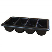 Cutlery 4 Compartment Black 13 x 21