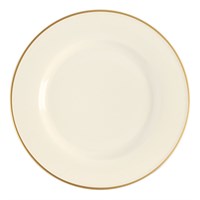 Plate Round Flat White Gold Rim 20cm