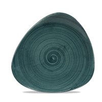 Plate Triangle Patina Rustic Teal 22.9cm