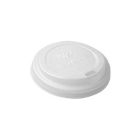 Lid Round White CPLA for 6oz Cup - 438780/438784