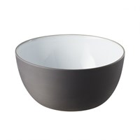 Bowl Round Solid White Grey 30cl 11cm