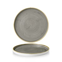 Plate Round Straight Edged Peppercorn Grey 21cm