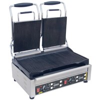 Contact Grill Double Rib Top Smooth Bottom