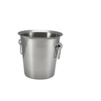 S/St.Wine Bucket With Ring Handles 22cm