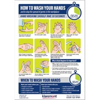 Sign - How to wash your hands A4 vinyl sticker