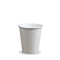 8oz White Single Wall Cup