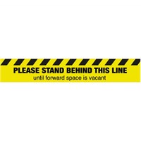 Please stand behind this line until forward space is vacant