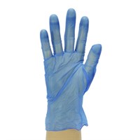 Gloves Powdered Blue Vinyl