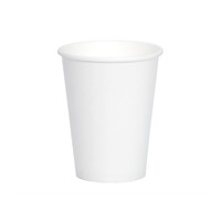 12oz White Single Wall Coffee Cup